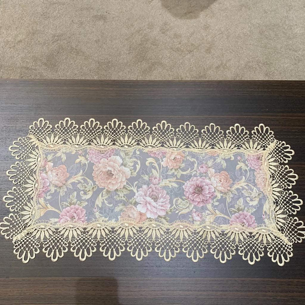 Lace Tablecloths Floral Household Bedside Table Covers Festive Dining Table Mats Rectangle Tea Table Cover Home Decoration
