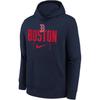 Nike Толстовка с капюшоном X MLB Collaboration Boston Red Sox с капюшоном и модным принтом букв Повседневные детские толстовки с длинным рукавом Синий Черный 3Z3B7NMCR-BOS