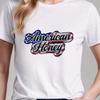 American Honey Embroidery Patch Iron on USA Flag Sequin Applique Western Style Letter Patch for Jacket Hat Jeans Clothing Decor