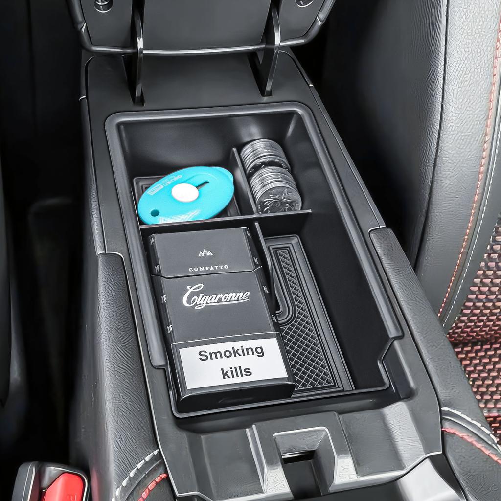 Sixthsmoy For 2025 Nissan Kicks Armrest Storage Box Tray Center Console Organizer Interior Storage Phone Coin Holder Accessories