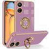 Case for Xiaomi Redmi 13C - Purple - Liquid Silicone - Shockproof Protection - Ring Holder