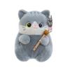 Плюшевая игрушка-кошка с деревянным звуком рыбы для снятия стресса и комфорта