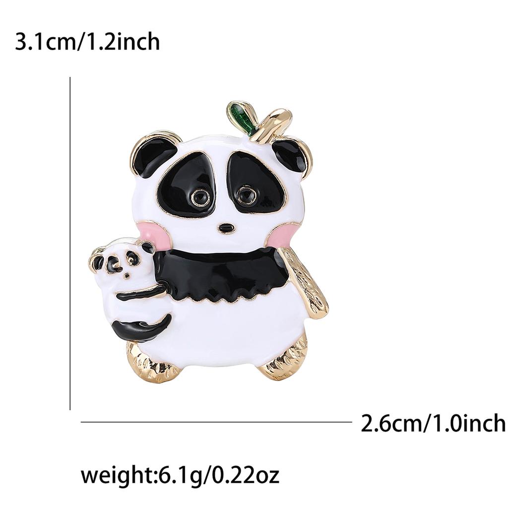 Мультяшная эмалевая брошь-панда из сплава, универсальная милая мужская и женская брошь для свитера, пальто, корсажа, декоративная булавка