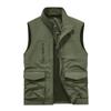 Sleeveless Vest Men's Four Seasons Middle-aged Outdoor Leisure Loose Large Size Vest European and American Sports Multi-bag Vest