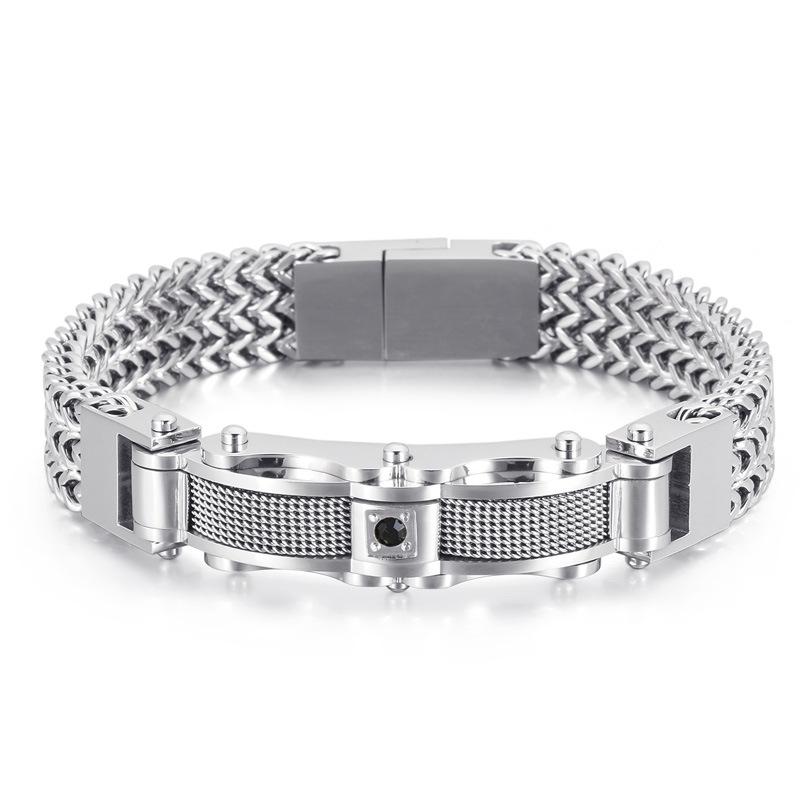 New Trendy High Quality 19/21/23cm Stainless Steel Bracelet for Men
