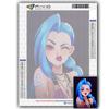 5D Full Drill Square Diamond Painting Game Character Jinx Art Rhinestone Mosaic Decor for Home