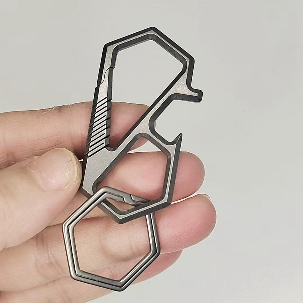 Пряжки для ключей EDC из титанового сплава, суперлегкая открывалка для бутылок, новые брелки, подвеска, инструмент для отдыха на природе