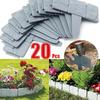 Garden Edging Border Stone Effect Garden Fence Lawn Edging for Landscape Yard Plant Flower Bed Border Plastic Edging Fencing