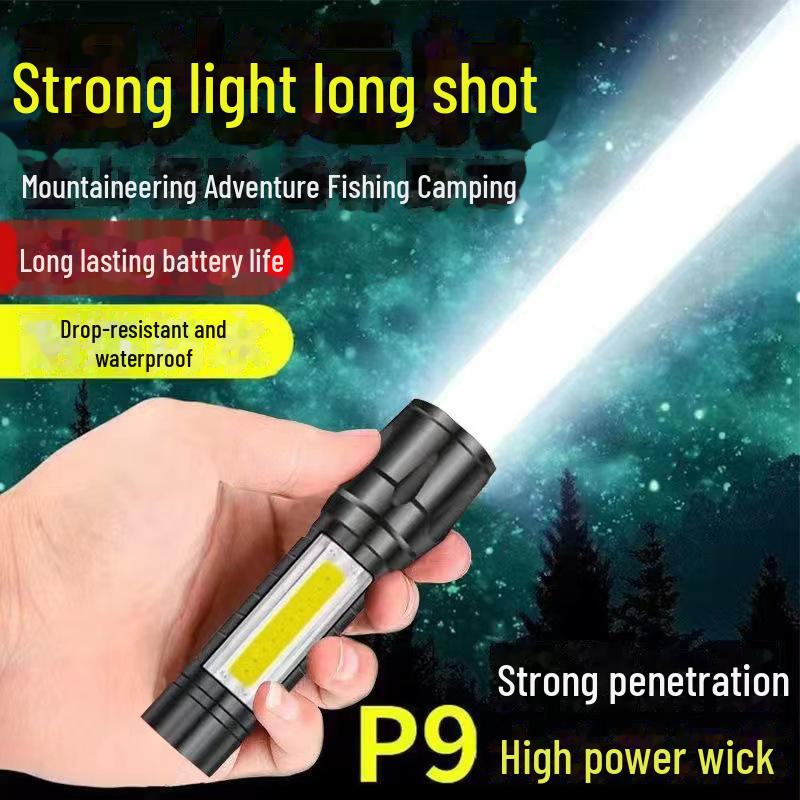 Lingyue Rechargeable Portable LED Flashlight with Telescopic Focus