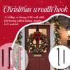 Christmas Wreath Retractable Hook Christmas Holiday Decorations Flower Basket Wreath Hook Adjustable Metal Hook