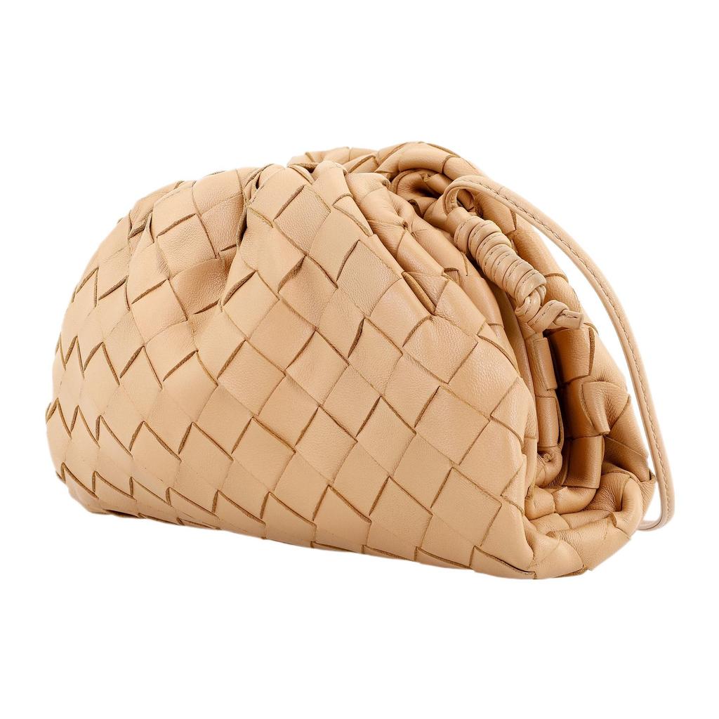 Bottega Veneta Mini Pouch Almond/Gold Women Pouches Tan 585852-VCPP1-2700