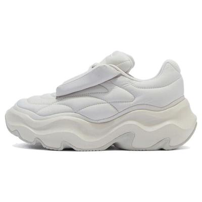 Li Ning Puff Platform Simple Comfortable Non-Slip Low-Top Casual Shoes Women sneakers Gray White AZGT072-2