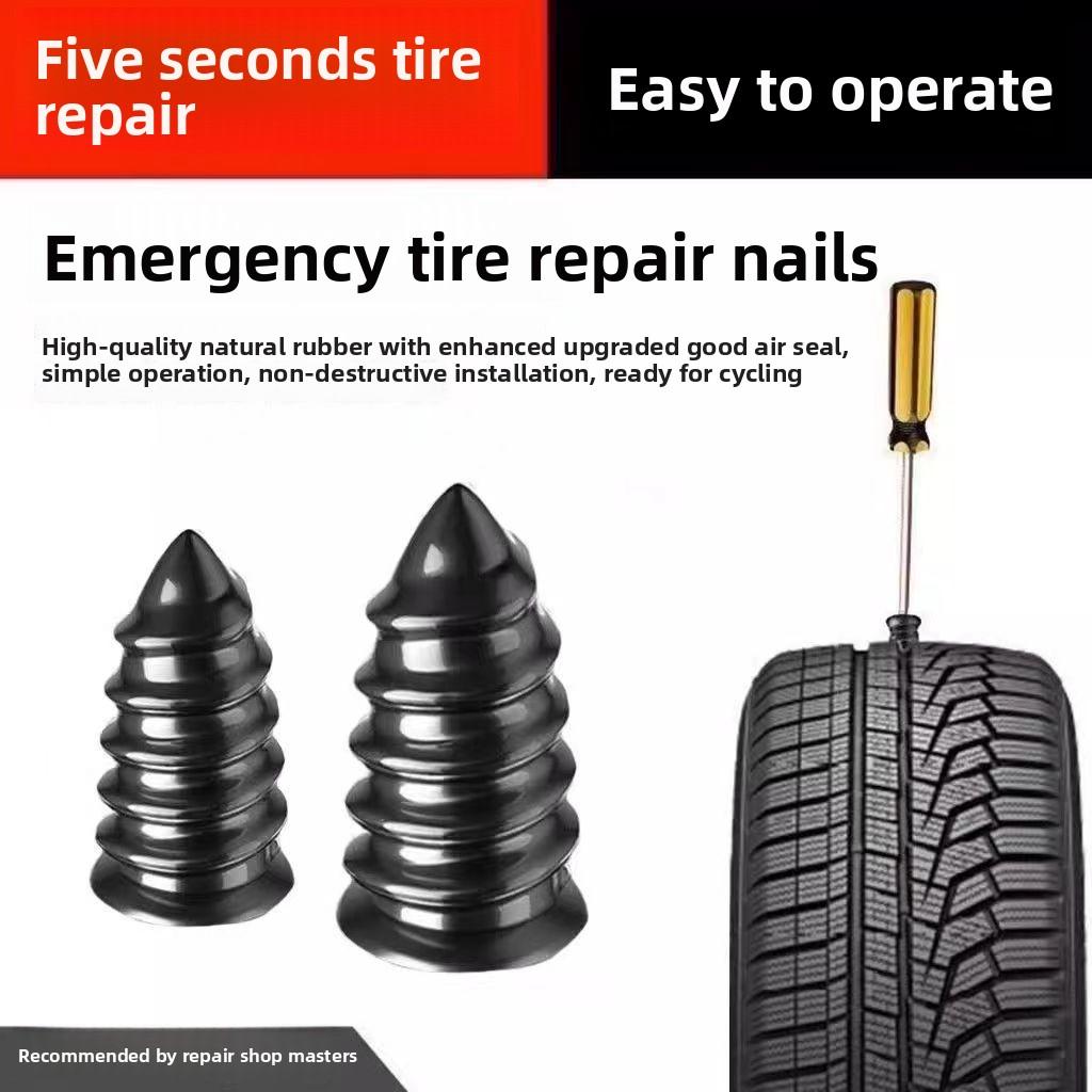 20pcs Vacuum Tyre Repair Nail Tire Puncture Screws Motorcycle Fitting Set Tubeless Wheel Repairs Punctures Kit Patches