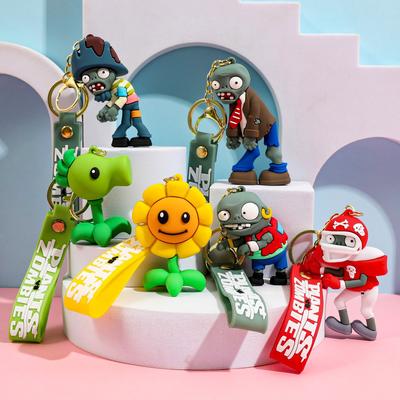 Игровой Брелок Зомби Мультяшная Фигурка VS Растения Подсолнечник Горохострел Брелок Стеноцвет Орехокол Брелок на Рюкзак Подарки