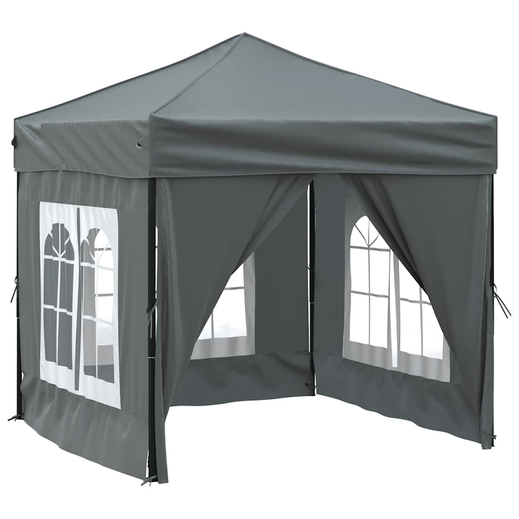 Foldable Party Tent with Side Walls Anthracite 2x2 m