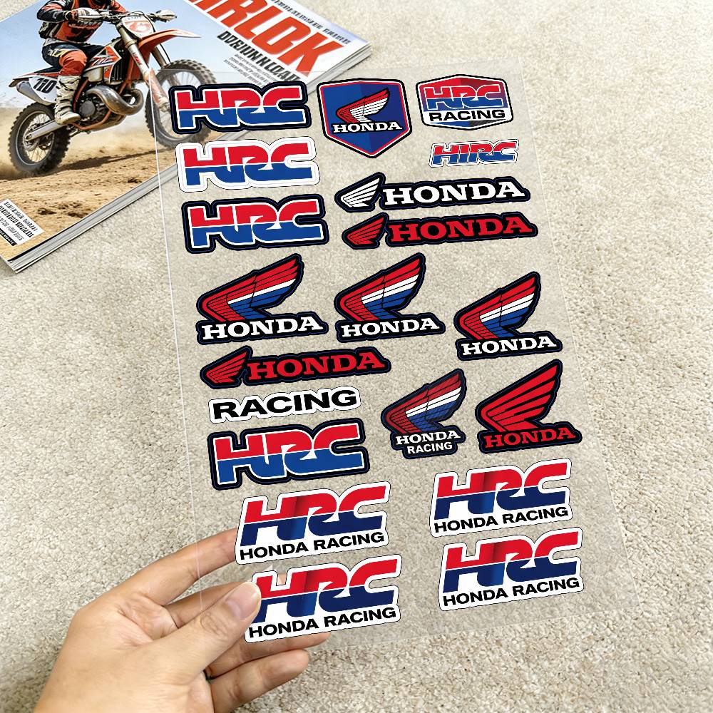 FOR HONDA HRC H WING Waterproof Reflective Motorbike Stickers Easy Peel Removable IY Decals for Motorcycle Car