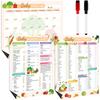 3 шт. Магнит для отслеживания первого прикорма ребенка, Таблица прикорма, Журнал-чеклист, Ежедневный планировщик питания ребенка, Рецепты, с 2 маркерами для сухого стирания