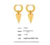 Серьги с пряжкой-сердечком: Ретро-дизайн из титановой стали с покрытием 18 карат для женщин