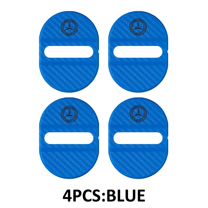 AABIA1 For Benz Car Door Lock Anti Rust Protective Cover Carbon Fiber Door Lock Protection Accessories AMG CLA CLS C180 C200 W204 W205