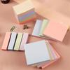 100Pcs Morandi Solid Color Sticky Notes Memo Pad Index Sticker Bookmark Sticker