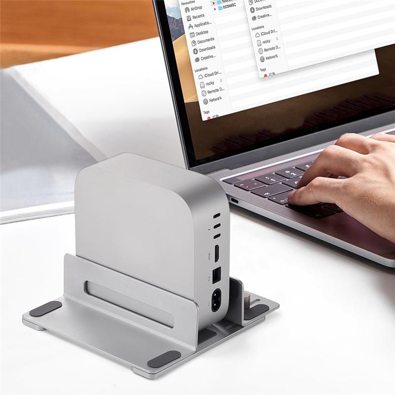 A03F-Алюминиевый сплав Основание Для Mac Mini M4 Pro Противоскользящий Компьютер Многофункциональный Держатель Охлаждающая Основа