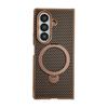 Магнитный чехол-подставка из карбоновой кожи с вращением на 360° для Samsung Galaxy Z Fold 7 6 5 4 5G Для зарядки Magsafe