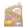 Nativity Advent Calendar Rustic Wooden Christmas Countdown Calendar Light-Up Tabletop Xmas Centerpiece for Cabinet Desk Shelf Mantel Decoration