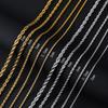 Нержавеющая сталь 316L Плетеная веревочная цепочка Ожерелье Для мужчин Ювелирные аксессуары Кулон Мужской 3 мм/4 мм/5 мм Ширина