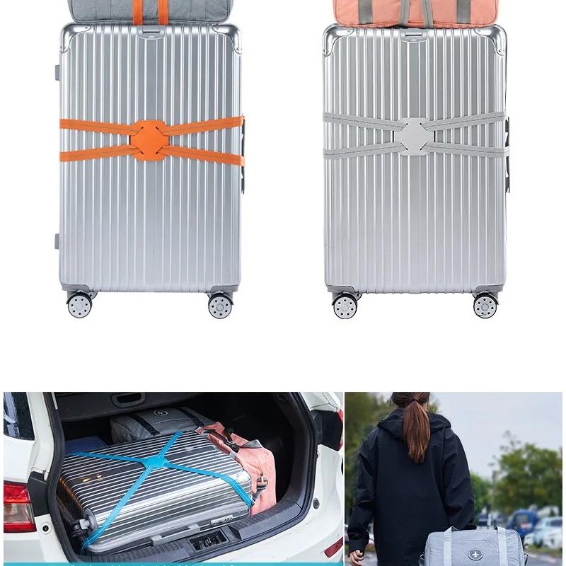 Adjustable Luggage Straps Elastic Telescopic Luggage Binding Belt Travel Bag Belt for Suitcase Suitcase Fixed Belt Travel Supply
