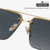 UV 400 Men Sunglasses Marble Pattern Driving Eyewear Personality Rimless Sunglasses  Female