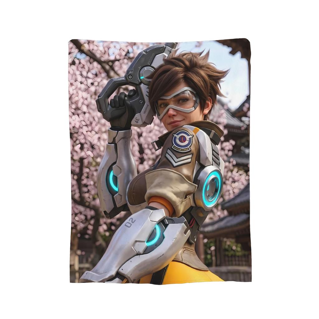 Фланелевое одеяло Overwatch 2 Мягкое прочное покрывало для дивана кровати кемпинга Графическое покрывало Чехол для дивана-кровати