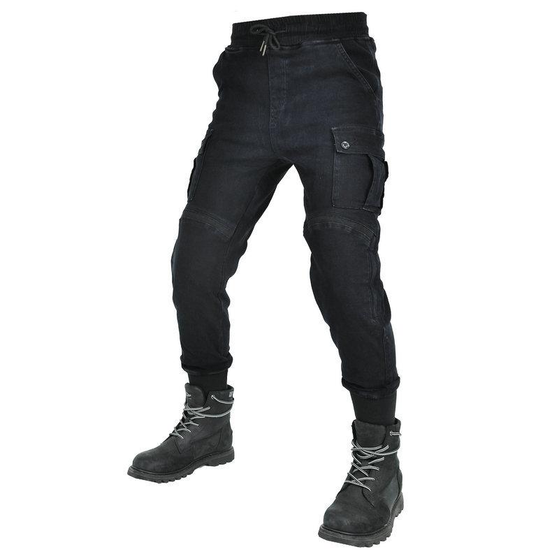 Мотоциклетные штаны повседневные локомотив Келарские защитные от падений ветрозащитные джинсы штаны с резьбой штанина на резинке рыцарские штаны мужские
