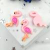 10 шт. Кавайные смоляные мультяшные животные Фламинго Плоские украшения Поделки Фигурки для украшения дома Мини-фигурки