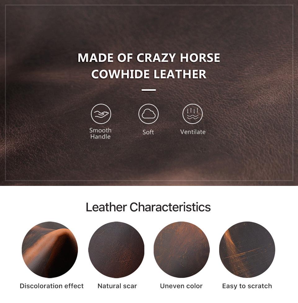 Винтажная коробка для хранения наручных часов из кожи Crazy Horse - Портативный дорожный чехол из натуральной кожи для пар