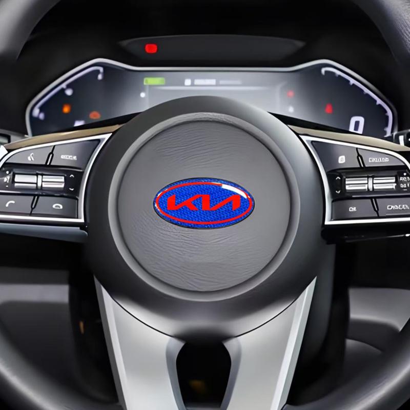 Наклейка-значок на руль автомобиля из углеродного волокна Для KIA K2 K3 K5 KX5 Sportage GT R Stinger Rio Optima Sorento Forte Soul