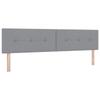 Box Spring Bed with Mattress Light Gray 200 x 200 cm Fabric