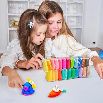 12 шт/24 шт/36 шт Суперлегкий пластилин Детский цветной пластилин для детей Поделки Игрушка Интерактивные занятия для детей Мальчики Девочки Домашнее обучение
