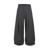 Mens Striped Wide Leg Trousers Streetwear Pleated Loose Fit Dress Pants