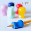 Children Kids Pen Pencil Grip Corrector Handwriting Aid Kids Silicone Hand Writing Gripper 5pcs