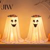 Creative Holiday Table Centerpiece Halloween Ghost Candy Bowl Stand with Remote Control, Large LED Lighted Festive Home for Cute Holder Front