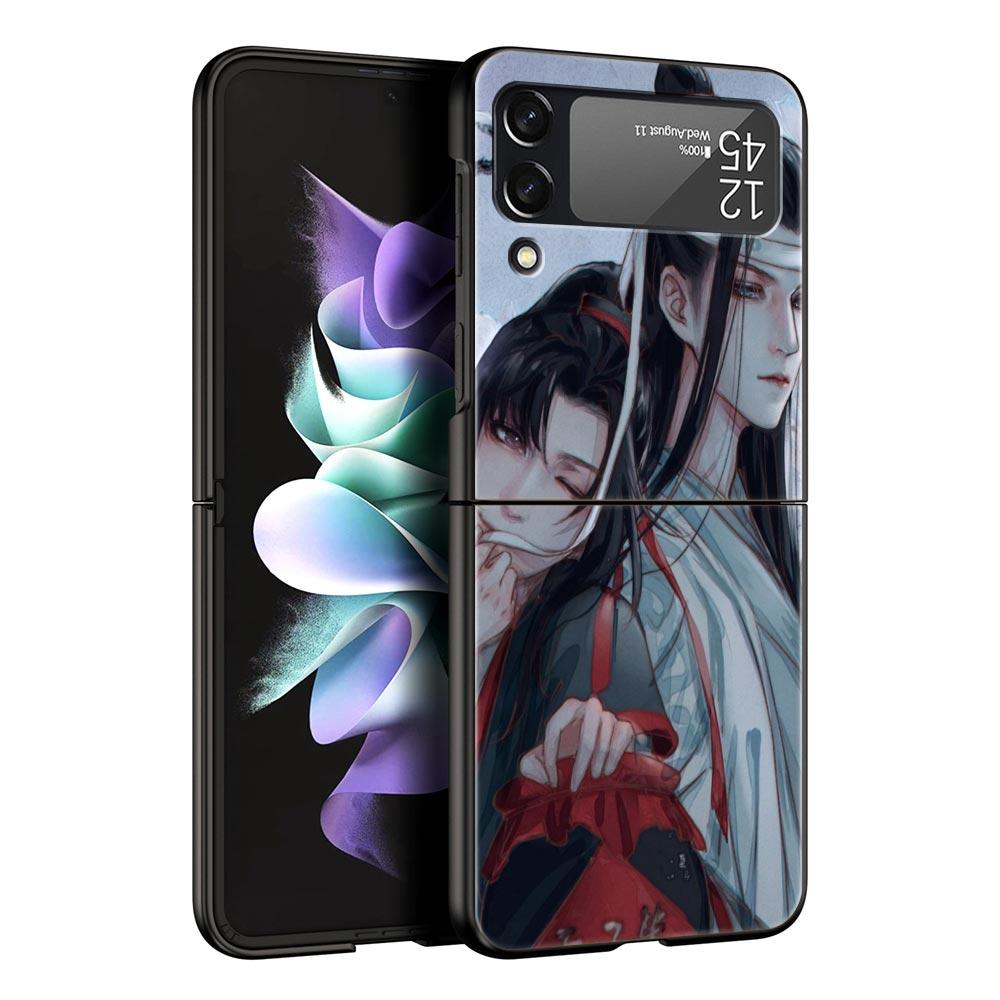 Чехол для телефона MDZS Anime Mo Dao Zu Shi Wei Wuxian для Samsung Galaxy Z Flip 3 4 5, черный, складной, жесткий, защитный чехол для ПК