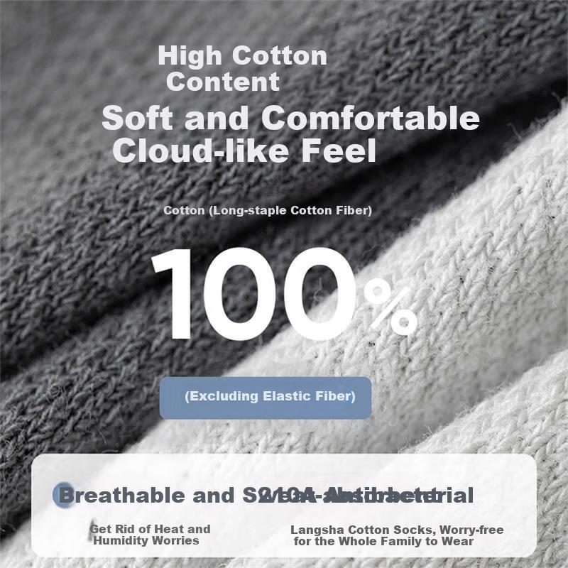 Men's Socks, Summer Thin Style, 100% Pure Cotton, 10A Deodorant, Breathable Mesh Short Socks