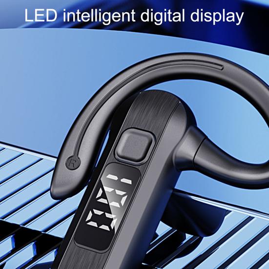1 Set Wireless Headphone Air Conduction Digital Display 300mAh Ear Rear Mounted 5.2 Bluetooth-compatible