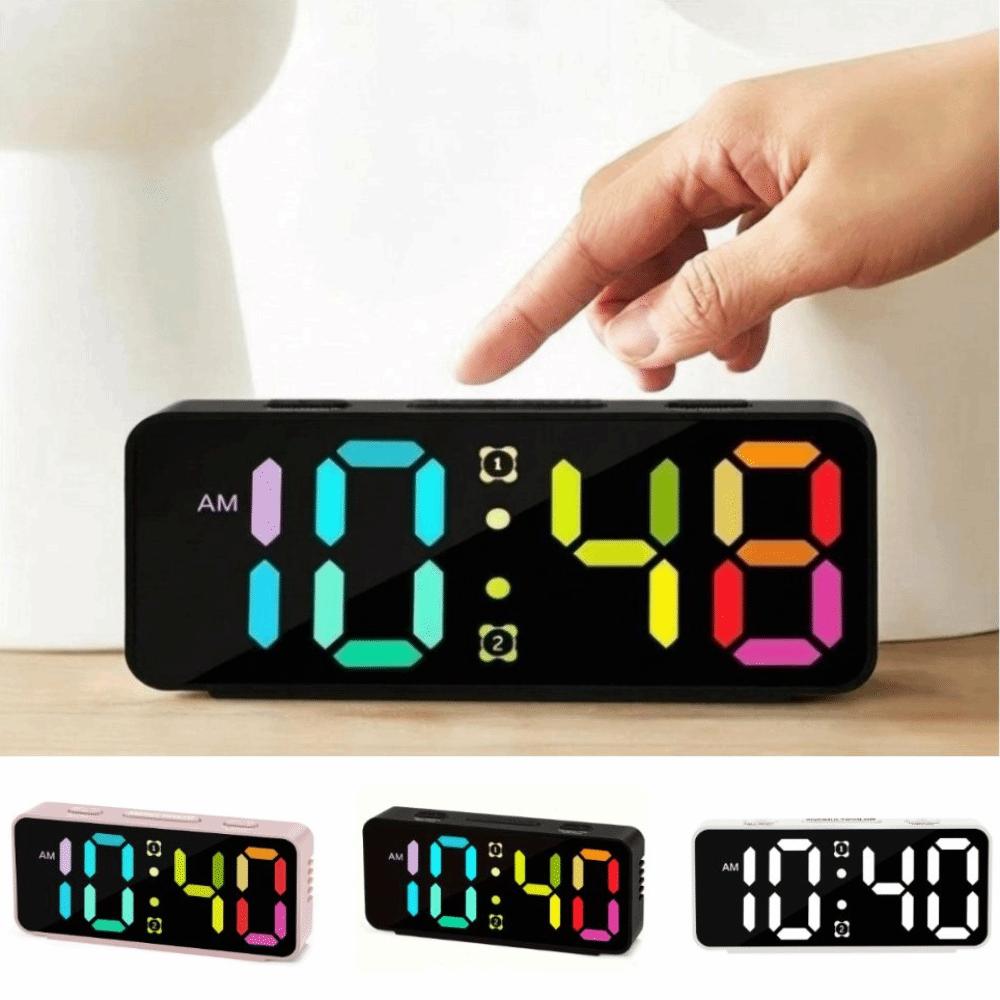 RGB Display Table Clock Multi-functional Digital Alarm Clock Clock Desktop Alarm Clock Table