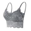 Women Lace Bras Top Embroidery Floral Halter Bra Push Up Casual Strappy Bustier Camisole Vest Top