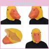 Милая маска для лица желтого утенка, удобная латексная маска животного для праздничных торжеств
