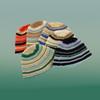 Summer Sunproof Crochet Bucket Hat Ladies Spring Commute Camping Fisherman Cap with Stripe Pattern for Girlfriend