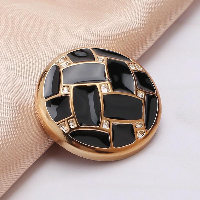 10pcs Pretty Plating Buttons Square Round Buttons Coat Windbreaker Sweater Accessories Various Styles DIY Sewing Supplies