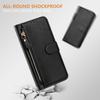For iPhone 17 Case Zipper Pocket Multiple Card Slots Leather Phone Cover