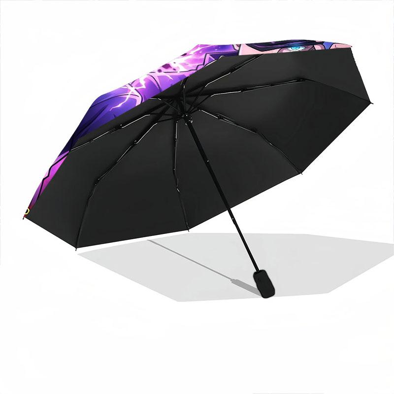 1 PC Automatic Folding Umbrella - Jujutsu Kaisen Pattern Portable Foldable Design With 8 Ribs Christmas Birthday Gifts